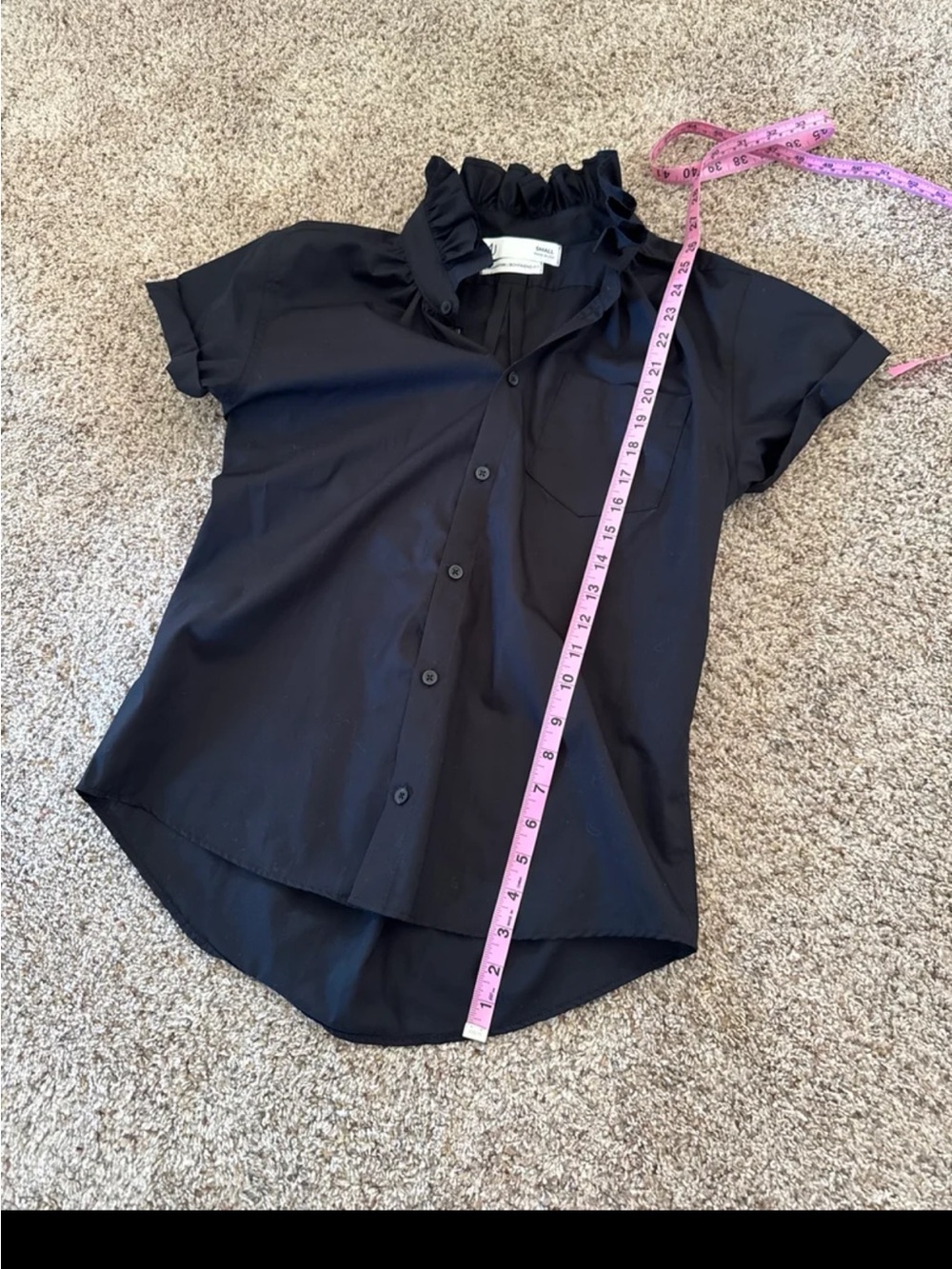 Kate McHale Jensen KMJ Quarantini Boyfriend Fit Blouse in Black Size Small - Picture 11 of 12